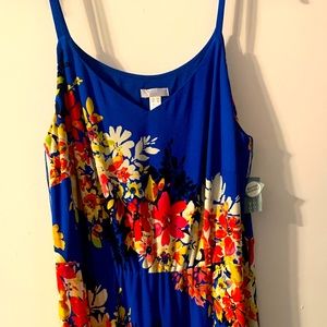 NWT London Times 18W beautiful blue floral long dress